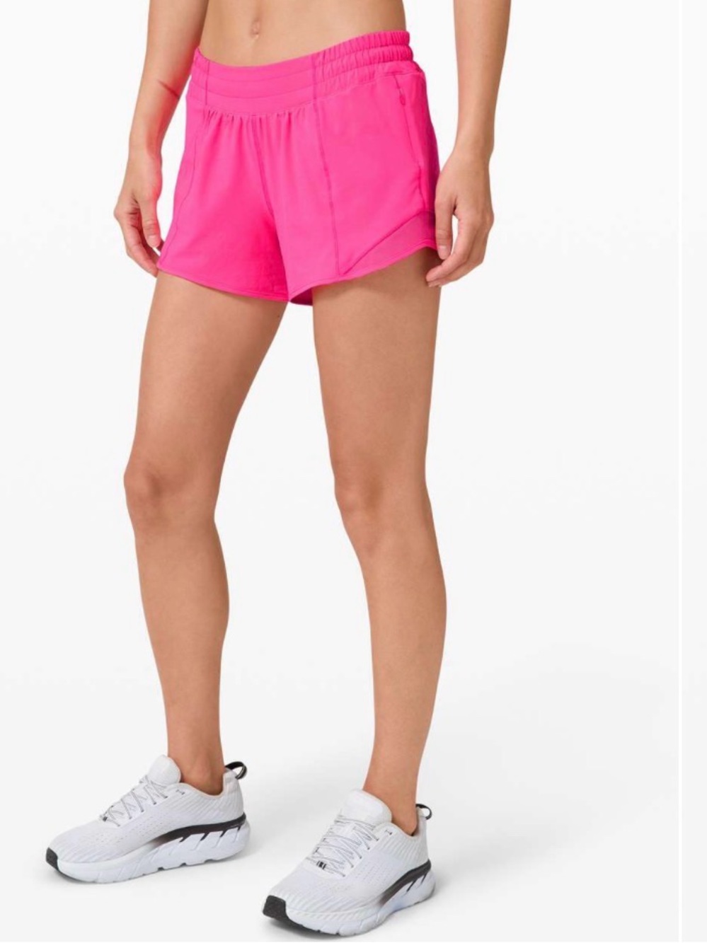 Lululemon Hotty Hot Short II *Long 4" Pink W7AWBT size 6.